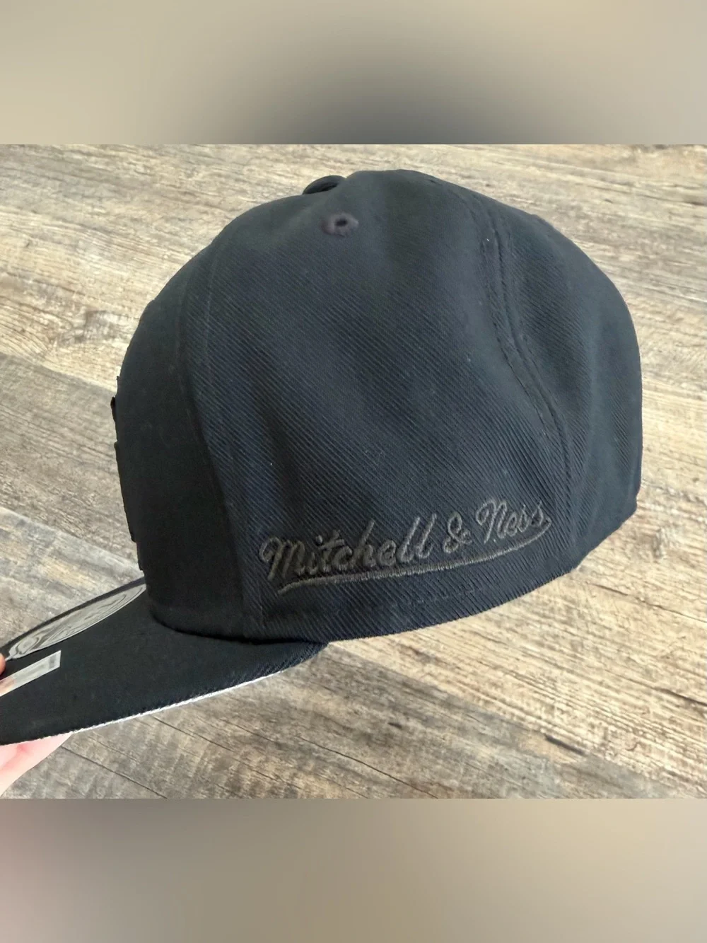 Sacramento Kings Mitchell & Ness All Black Fitted 7 1/8 Hat Basketball NBA